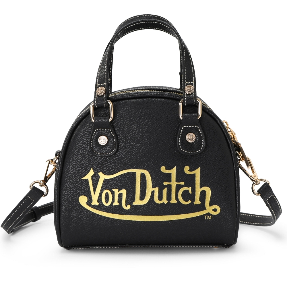 🖤 Von Dutch 💛 Racing Stripe Black & Gold Bowling Bag NWT
